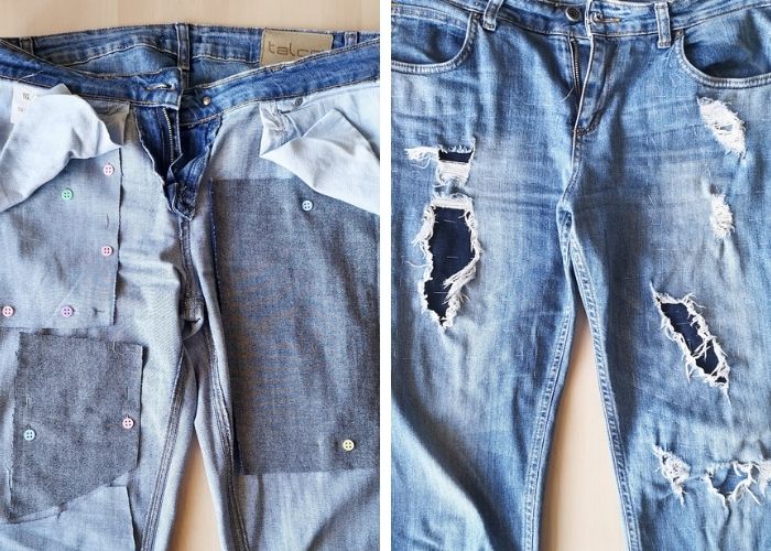 Jeans beheben Schritt 2: Flicken anbringen