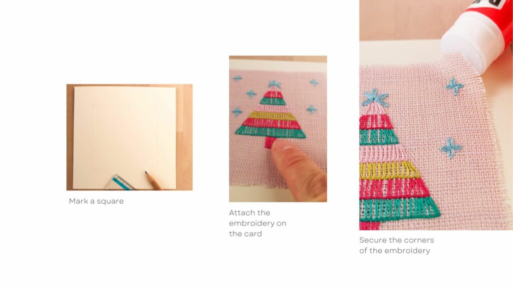 Gestalten Sie eine Weihnachtskarte mit Ihrer Stickerei