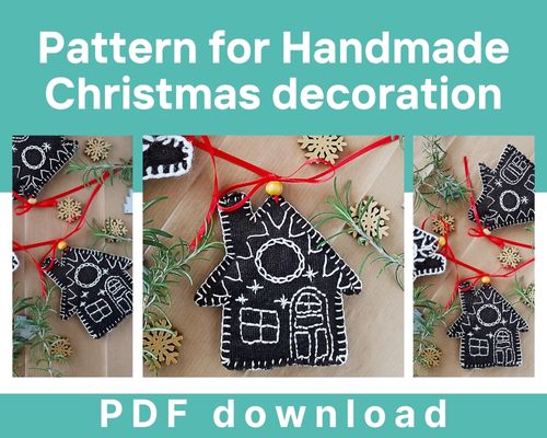 Handgemachte Weihnachtsdekoration kostenloses pdf-Muster