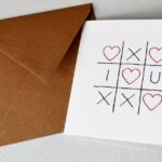 Love Tic Tac Toe Valentinstag Papierkarte
