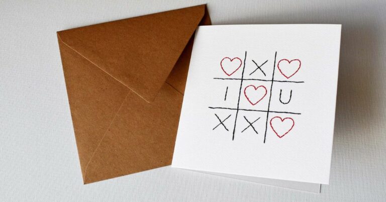 Liebe Tic Tac Toe Valentinstag Karte
