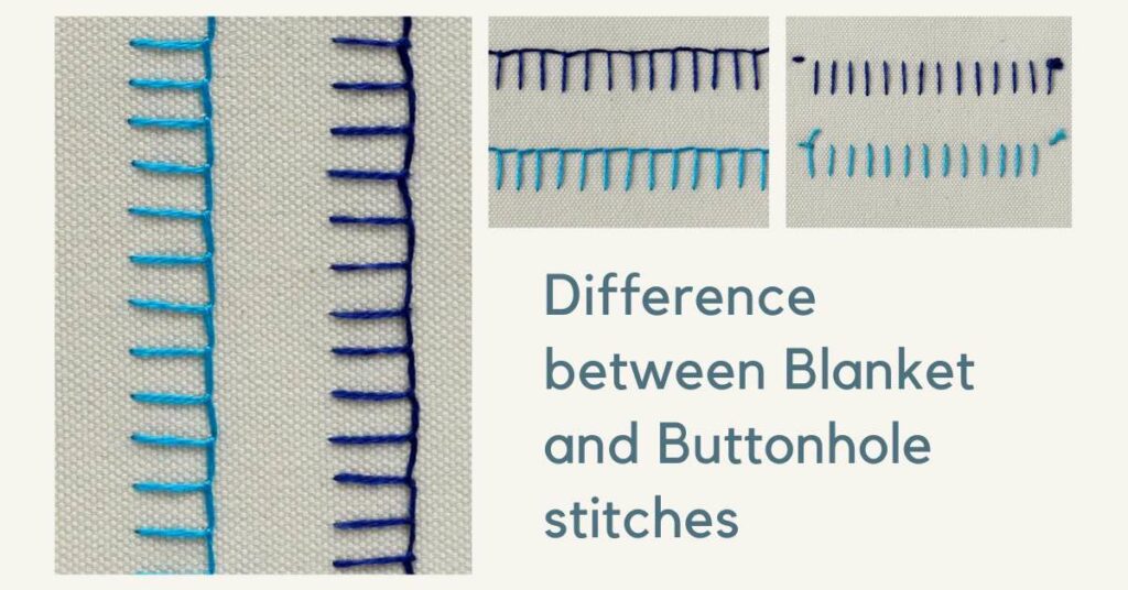 Unterschied zwischen Blankett- und Knopflochstichen
