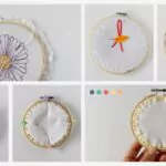 Wie man den Stickrahmen mit Filz oder Pappe hinterlegt