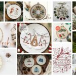 Weihnachtliche Handstickmuster zum Sticken
