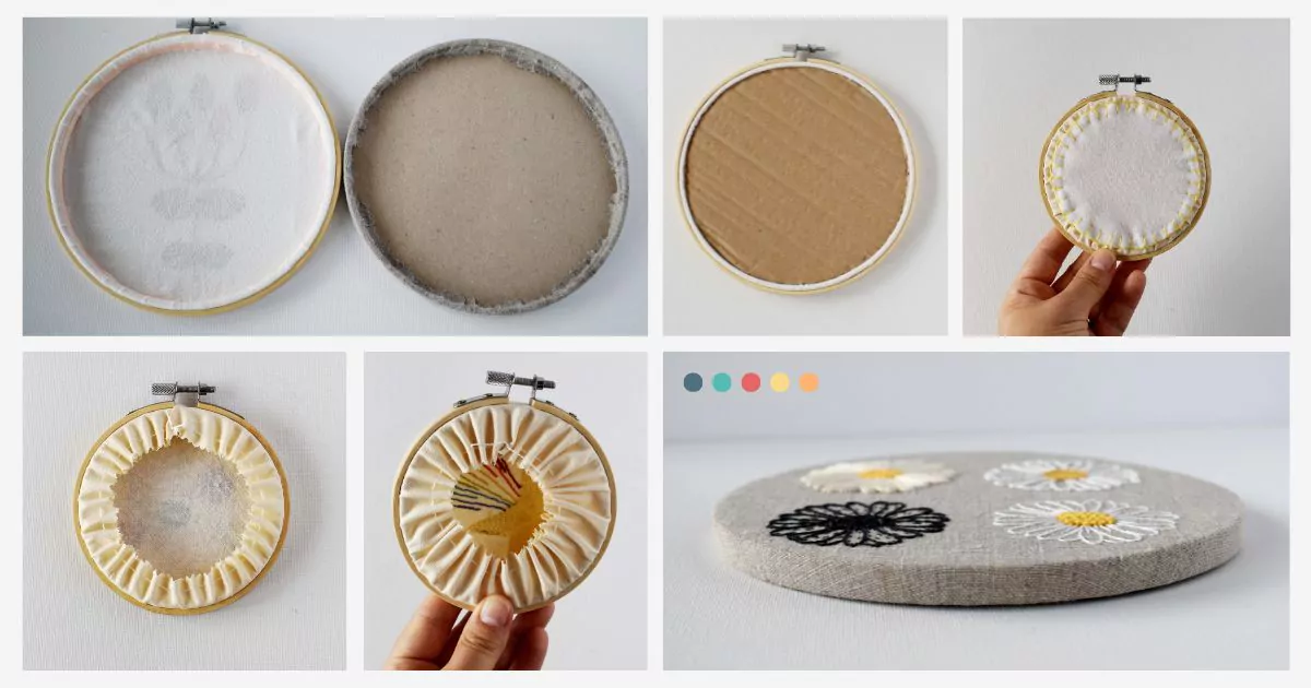 Rahmenstickerei in einem Creolen: Sechs Methoden, um die Rückseite des Creolens zu veredeln