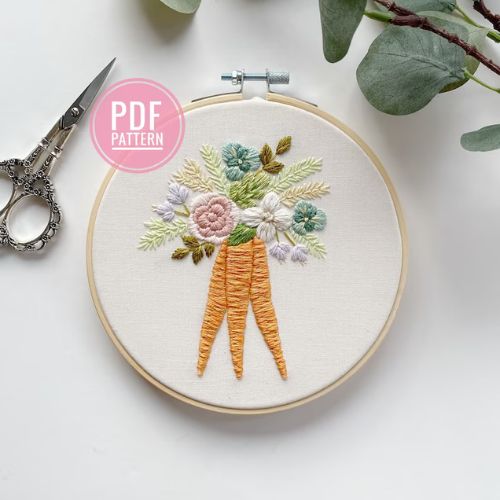 Carrot Bouquet Muster auf Etsy von flossandhoopshop