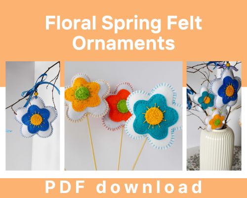 Floral Spring Felt Ornaments PDF herunterladen