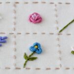 Sechs Bullionstich-Blumen