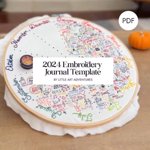 Embroidery Journal Template PDF von Little Art Adventures auf Etsy