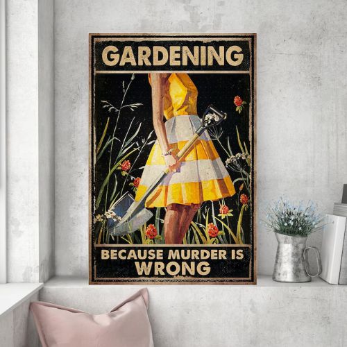Gärtnern Weil Mord Falsch ist - Poster bei Etsy