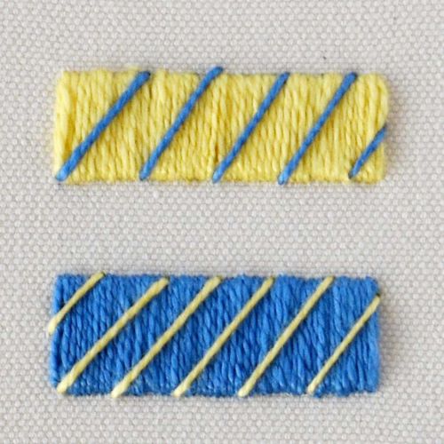 Gekräuselter Satinstich