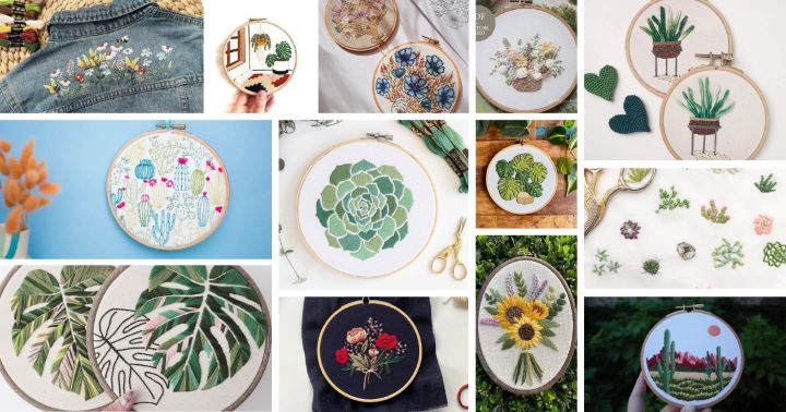 Botanische Stickmuster auf Etsy