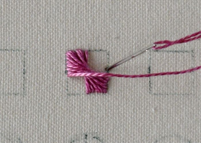 Rhodes Stitch step 4