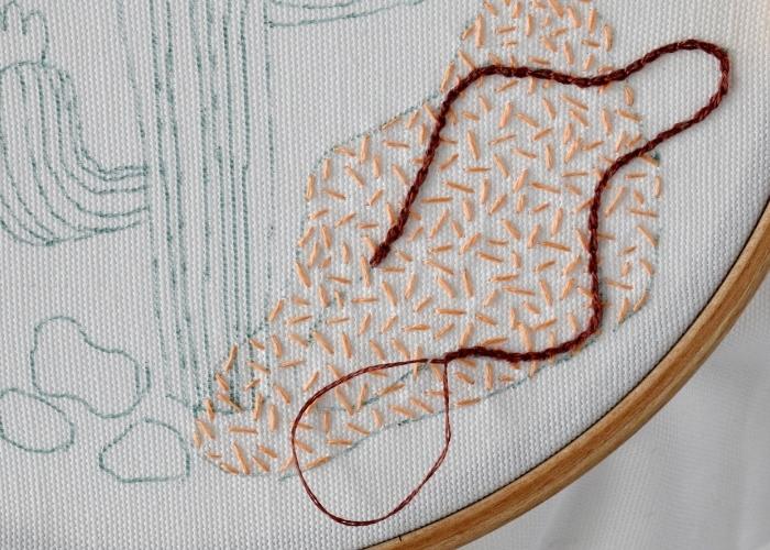 Chain stitch embroidery 1