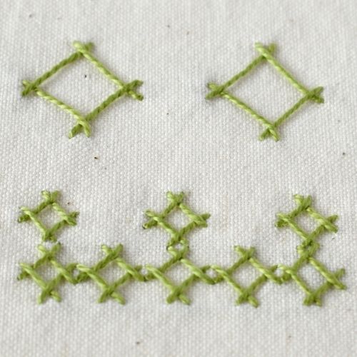 Quadratischer Fischgrätenstich