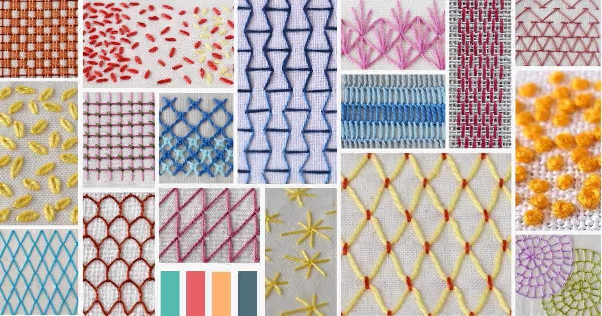 Offene Füllstiche für leichte und luftige Füllungen in moderner Handstickerei mit Titelbild.